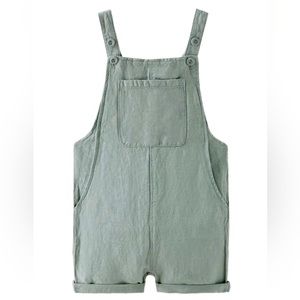 Zara Linen Blend Overall Shorts